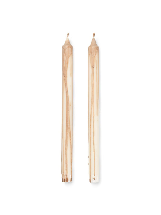 Ferm Living - Bougies Dryp - Lot de 2 - Beige