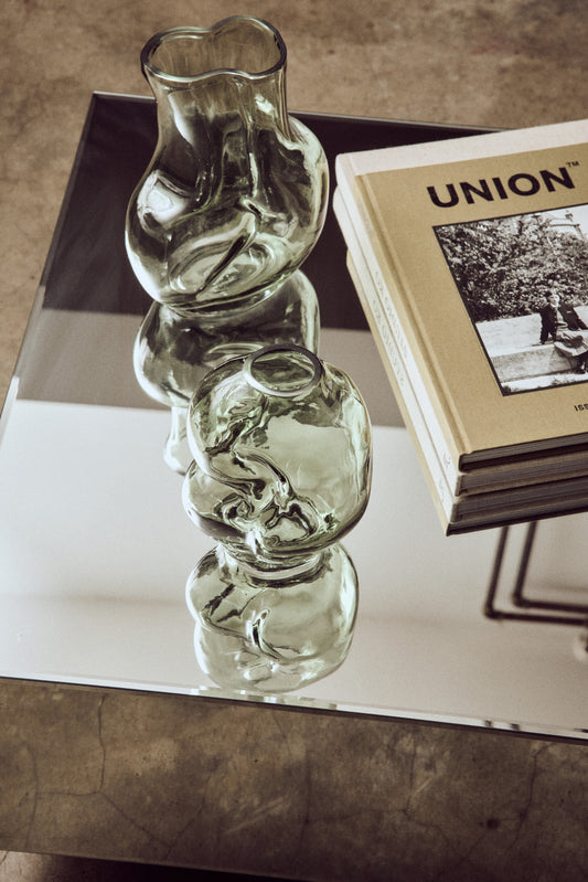HK Living - Petit vase en verre couleur vert olive