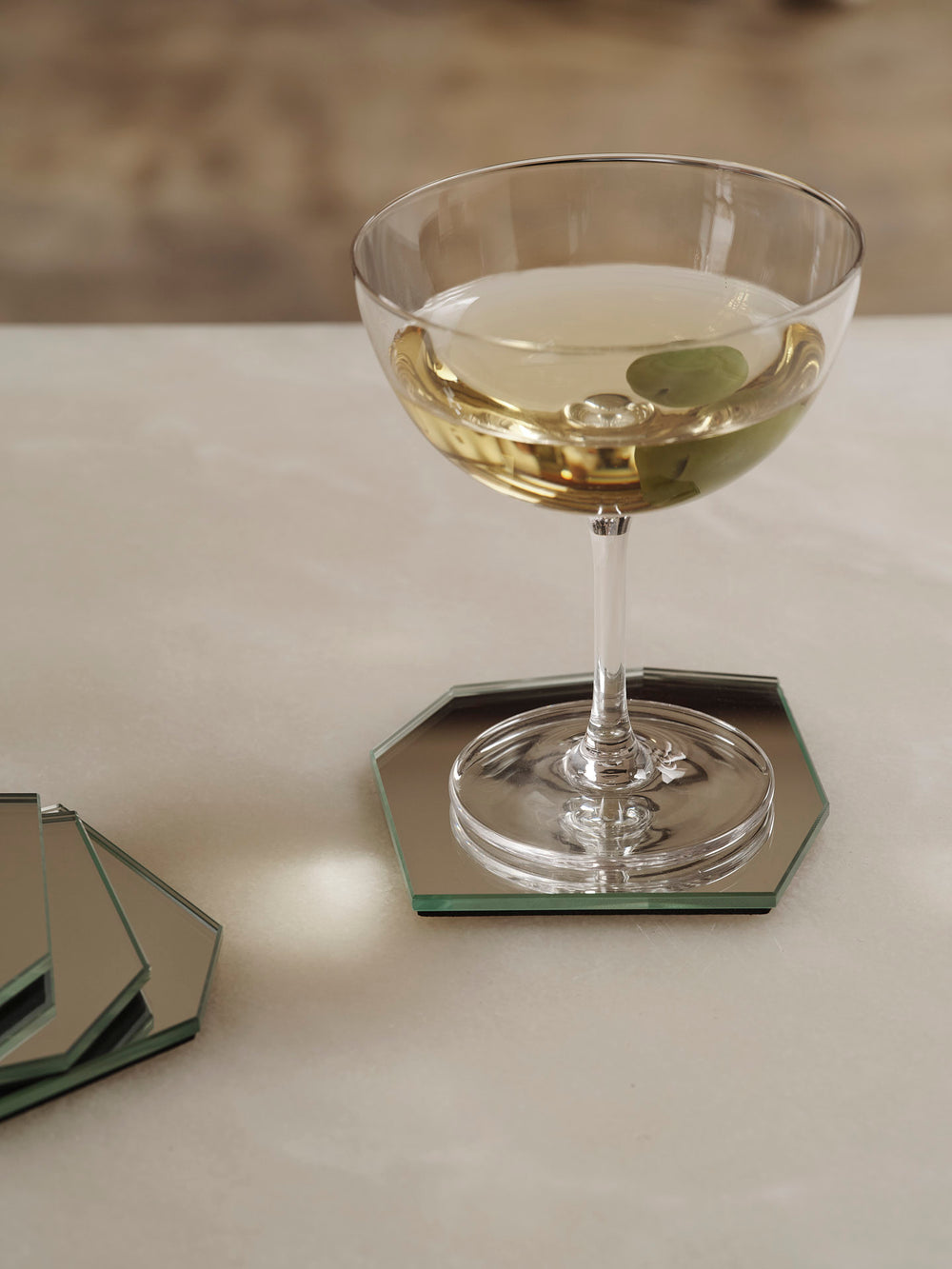 Ferm Living - Dessous de verre Miroir Shard - Lot de 4