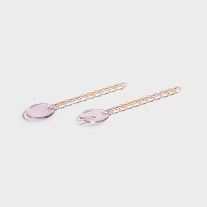& klevering -  Couverts à salade Sling roses