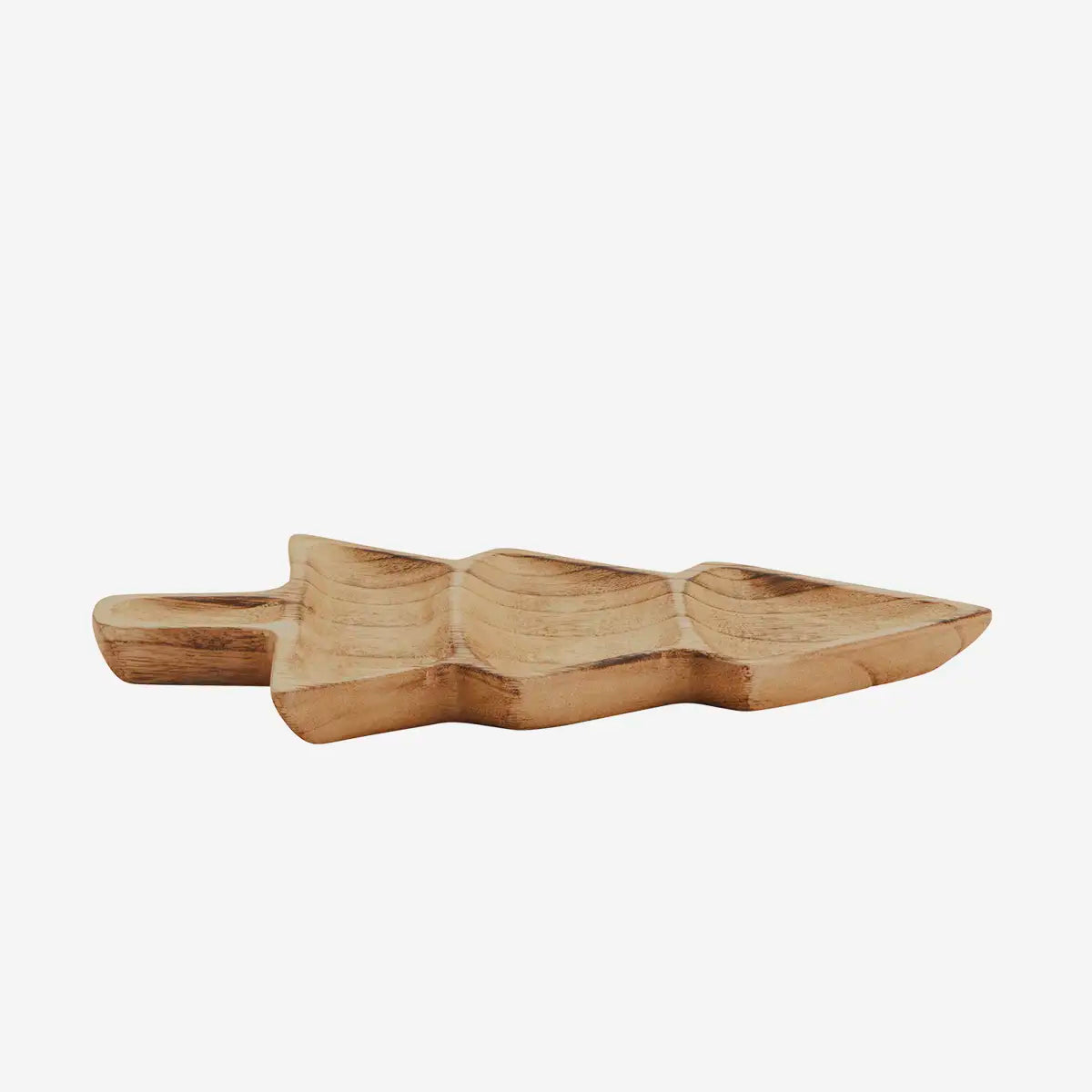 Madam Stoltz - Plateau en bois forme sapin de Noël 27x41
