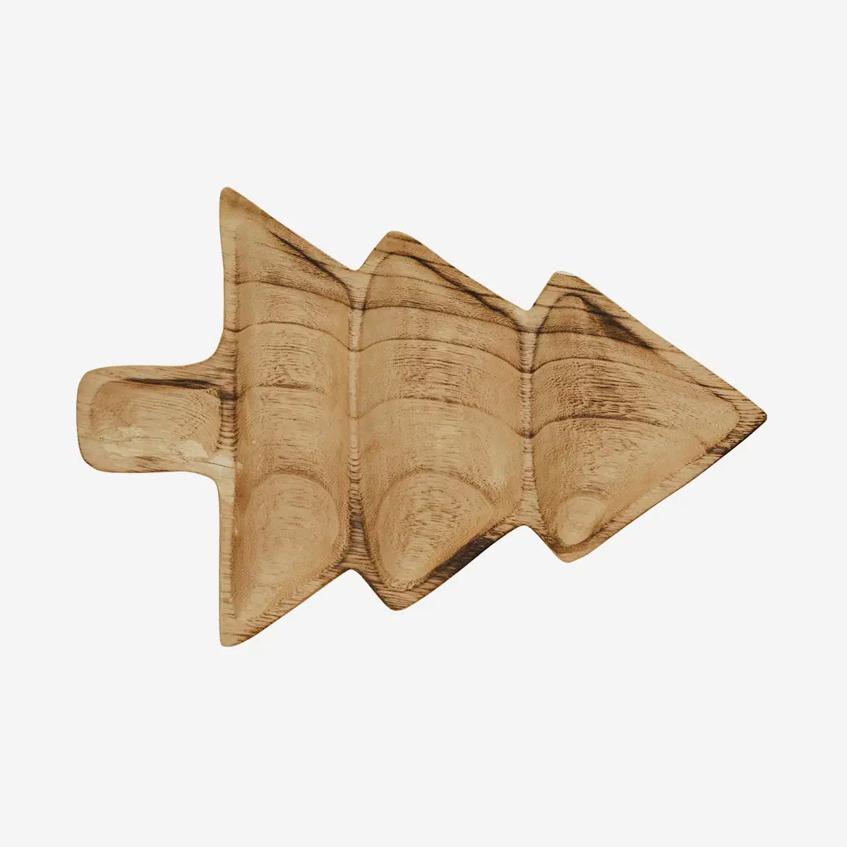 Madam Stoltz - Plateau en bois forme sapin de Noël 27x41