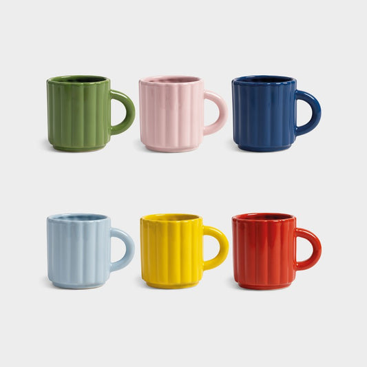 Klevering - Tasses/Mug tube multicolores 6 pièces