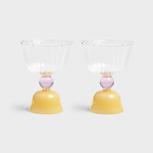 Klevering - Verres tulipe caramel set de 2