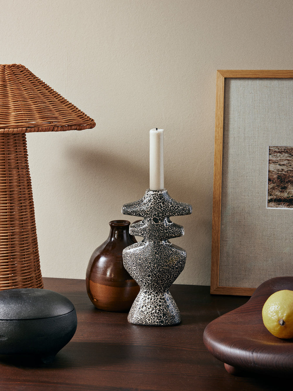Ferm Living - Bougeoir Yara - Grand - Marron