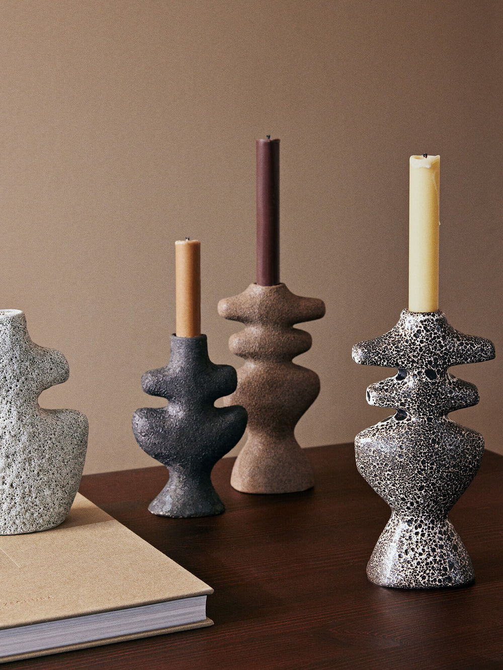 Ferm Living - Bougeoir Yara - Grand - Marron