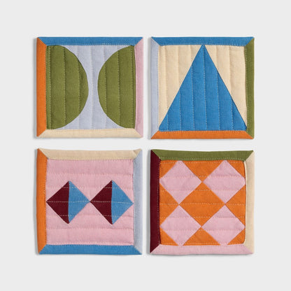 &klevering - Set de 4 Dessous de verre en coton