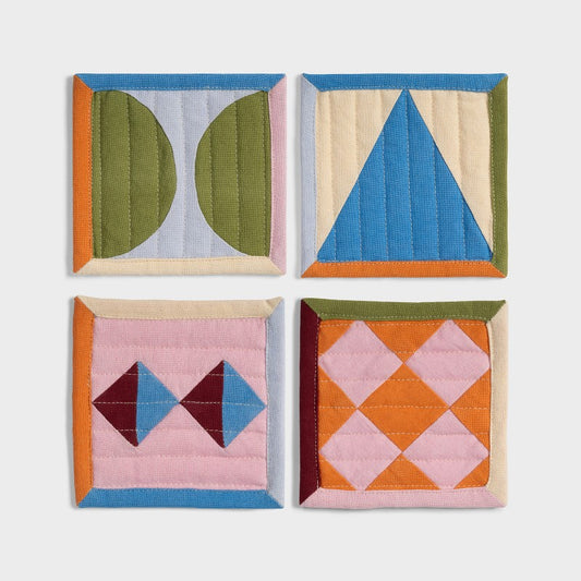 &klevering - Set de 4 Dessous de verre en coton