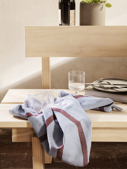 Ferm Living - Torchon blue & Burgundy