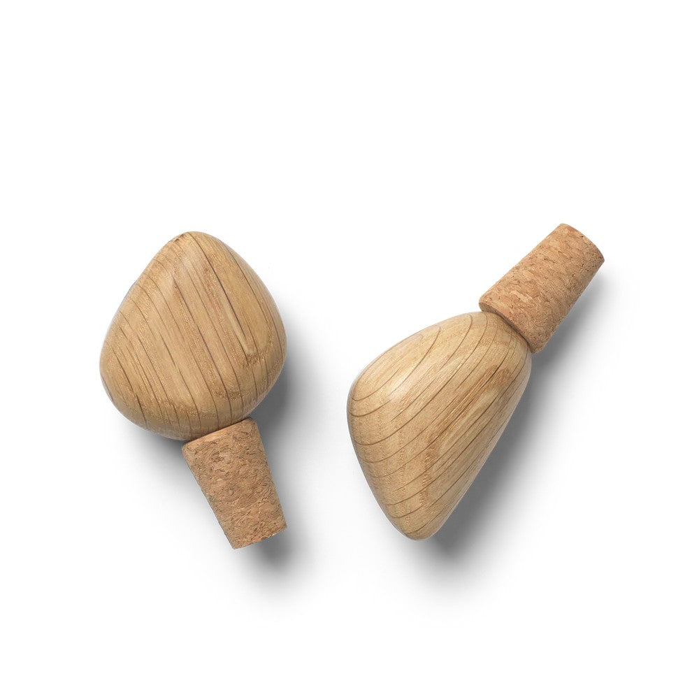 Ferm Living -  Bouchons de vin Cairn - Lot de 2 - Beige