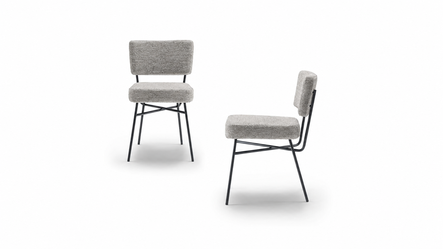 Arflex - Chaise - Elettra gris tourterelle de B.B.P.R