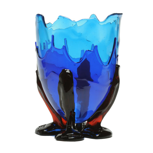 Corsi Design Fish - Clear Extra Colour Vase - Clear Blue, Blue, Dark Ruby L