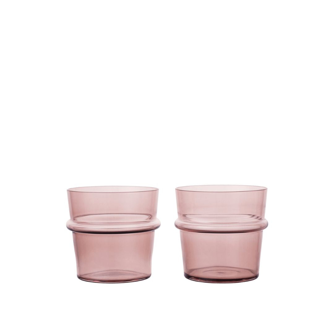 Ferm Living - Verres bas Boya - Lot de 2 - Mauve