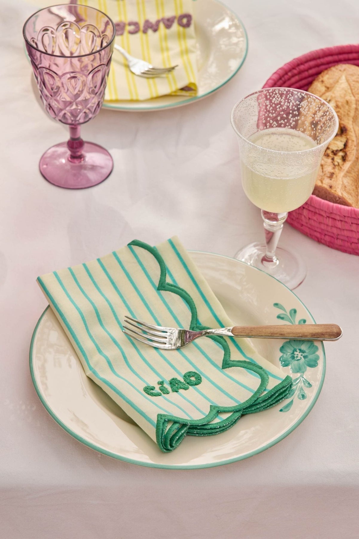 Rice - Serviettes en coton - Vert Menthe - Set de 6