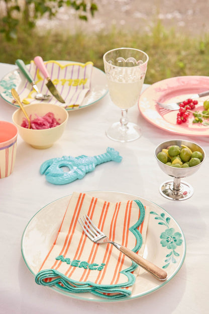 Rice - Serviettes en coton - Orange - set de 6