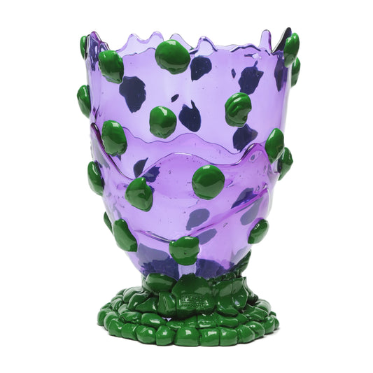 Corsi Design Fish - Nugget Vase - Clear Purple, Matt Green L