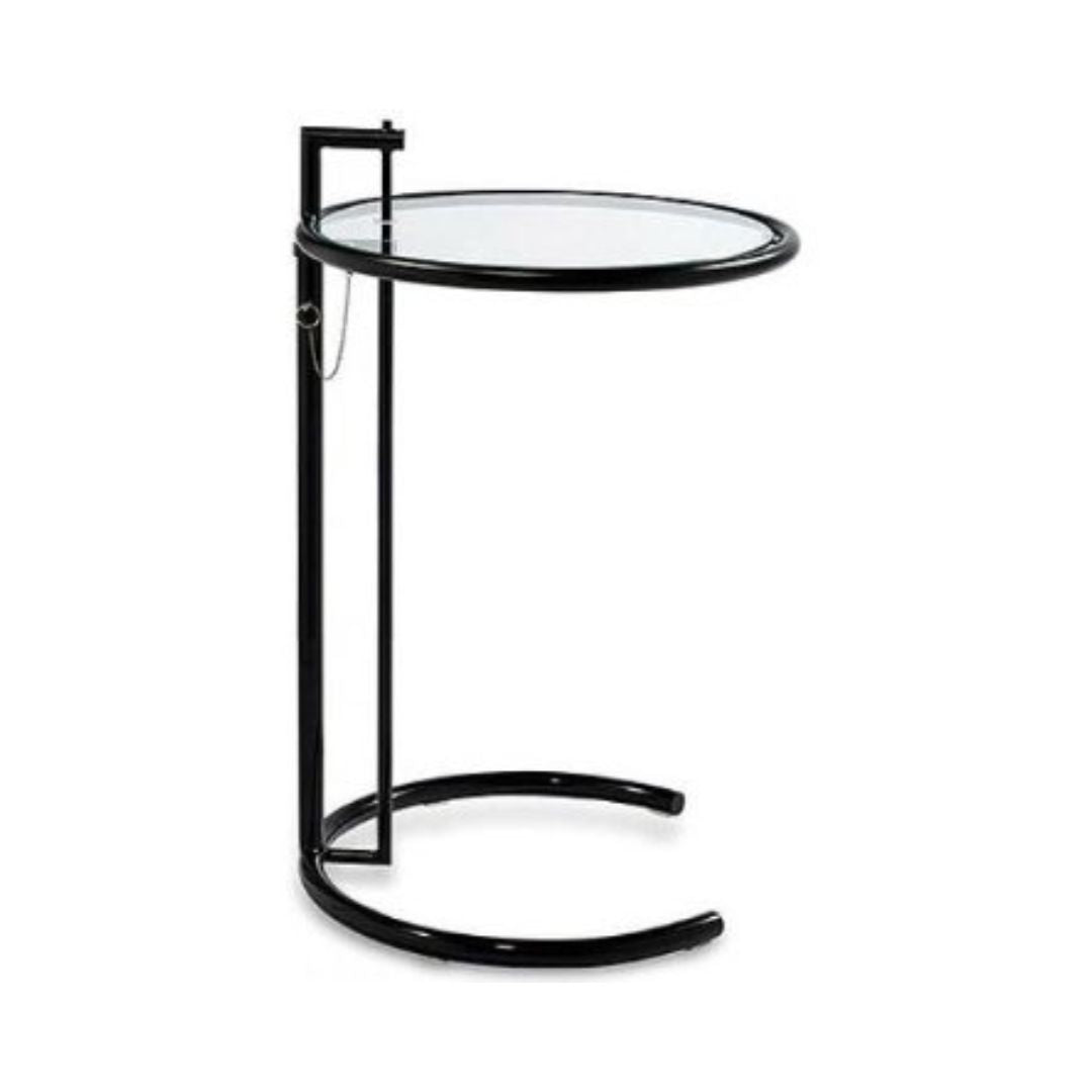 Classicon - Table d'appoint - Adjustable E1027 noir verre clair