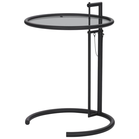 Classicon - Table d'appoint - Adjustable E1027 noir verre fumé