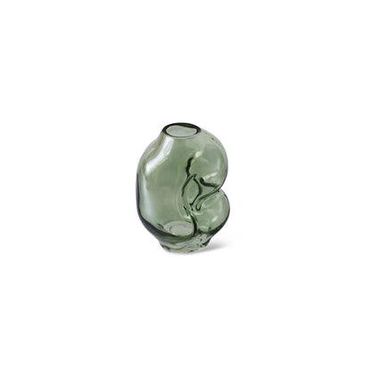 HK Living - Petit vase en verre couleur vert olive