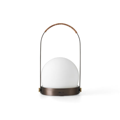 Audo Copenhagen - Lampe de table portable - Carrie LED Bronze et cuir