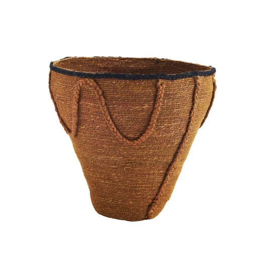 Madam Stoltz - Panier conique en herbes marines - naturel