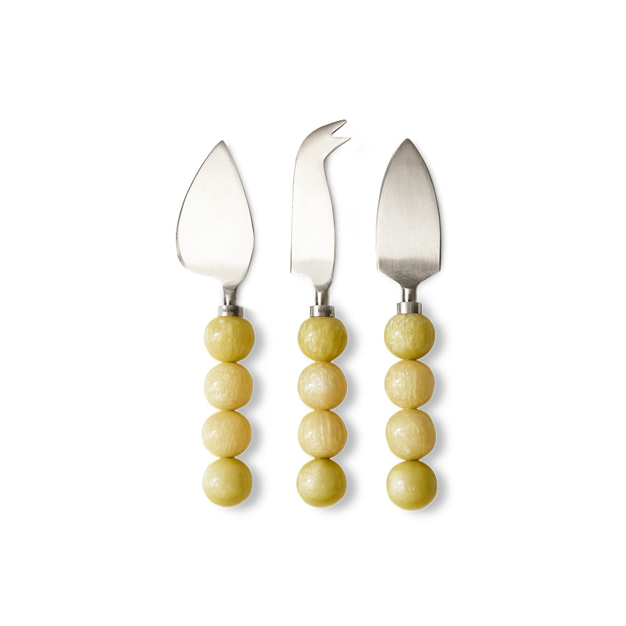 HK Living - Couteaux à fromage Lemon - Set de 3