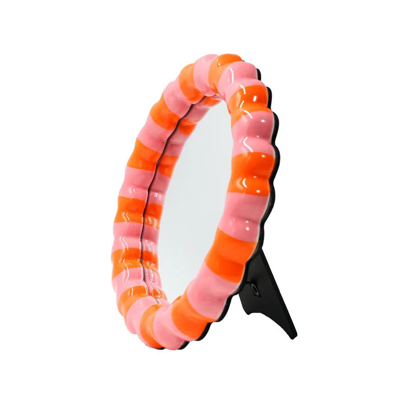 Que Rico - Miroir Lorena en étoile orange et rose