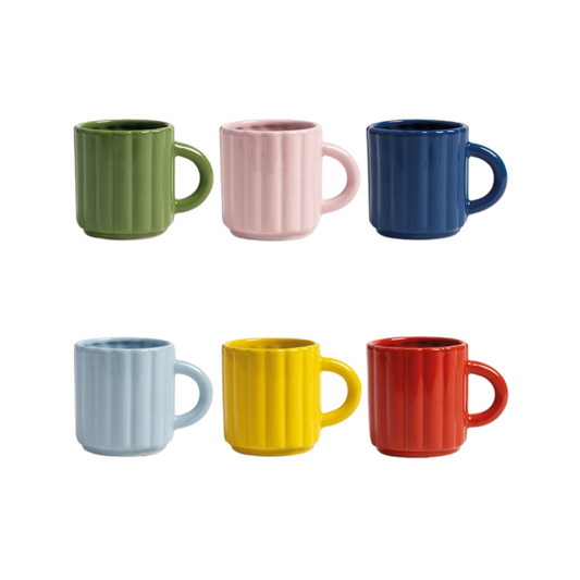 & klevering - Tasses à espresso tube multicolores - 6 pièces