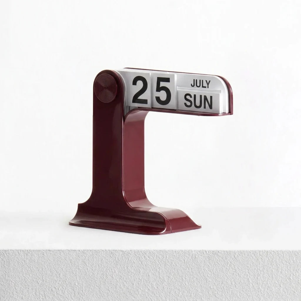 Danese - Calendrier perpétuel Timor Enzo Mari - rouge rubis