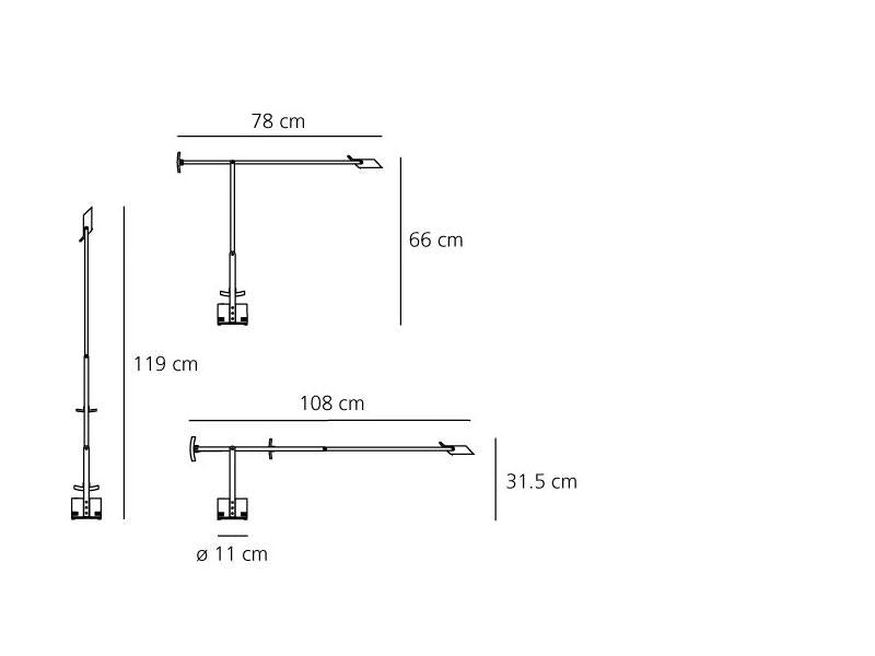 Artemide - Lampe de bureau - Tizio noire LED intégrée